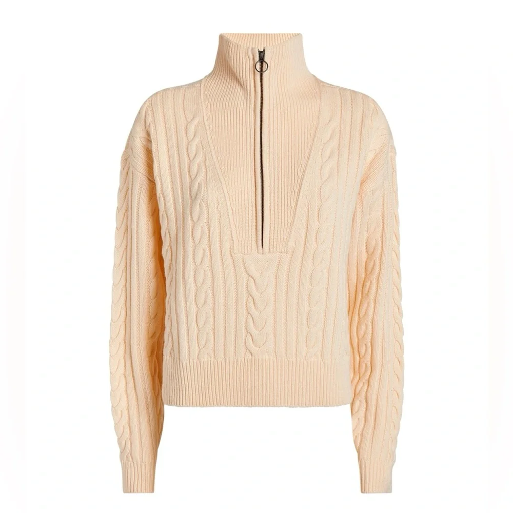 Paige Maylene Sweater-LARGE- in came, wool blend - Picture 5 of 6